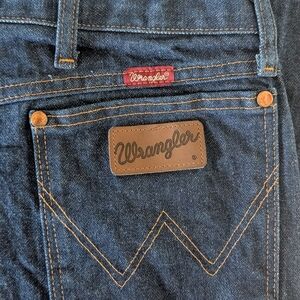 Wrangler 31MWZDN Jeans Mens 44x30 Dark Wash Western Cowboy Denim